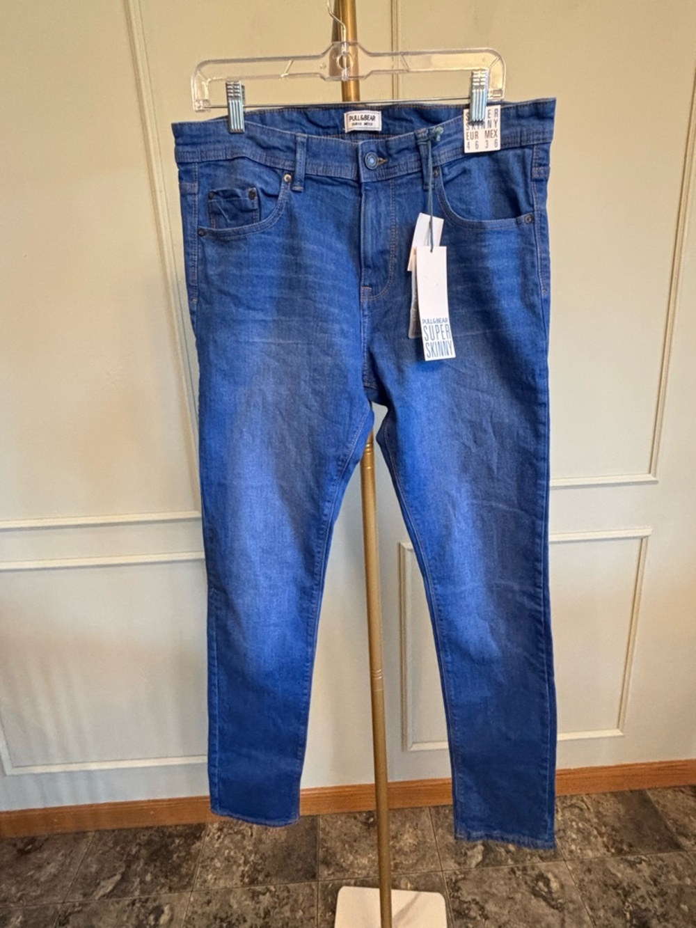 Pull&Bear Women’s Blue Super Skinny Jeans MSRP $54 Size 14 NWT
